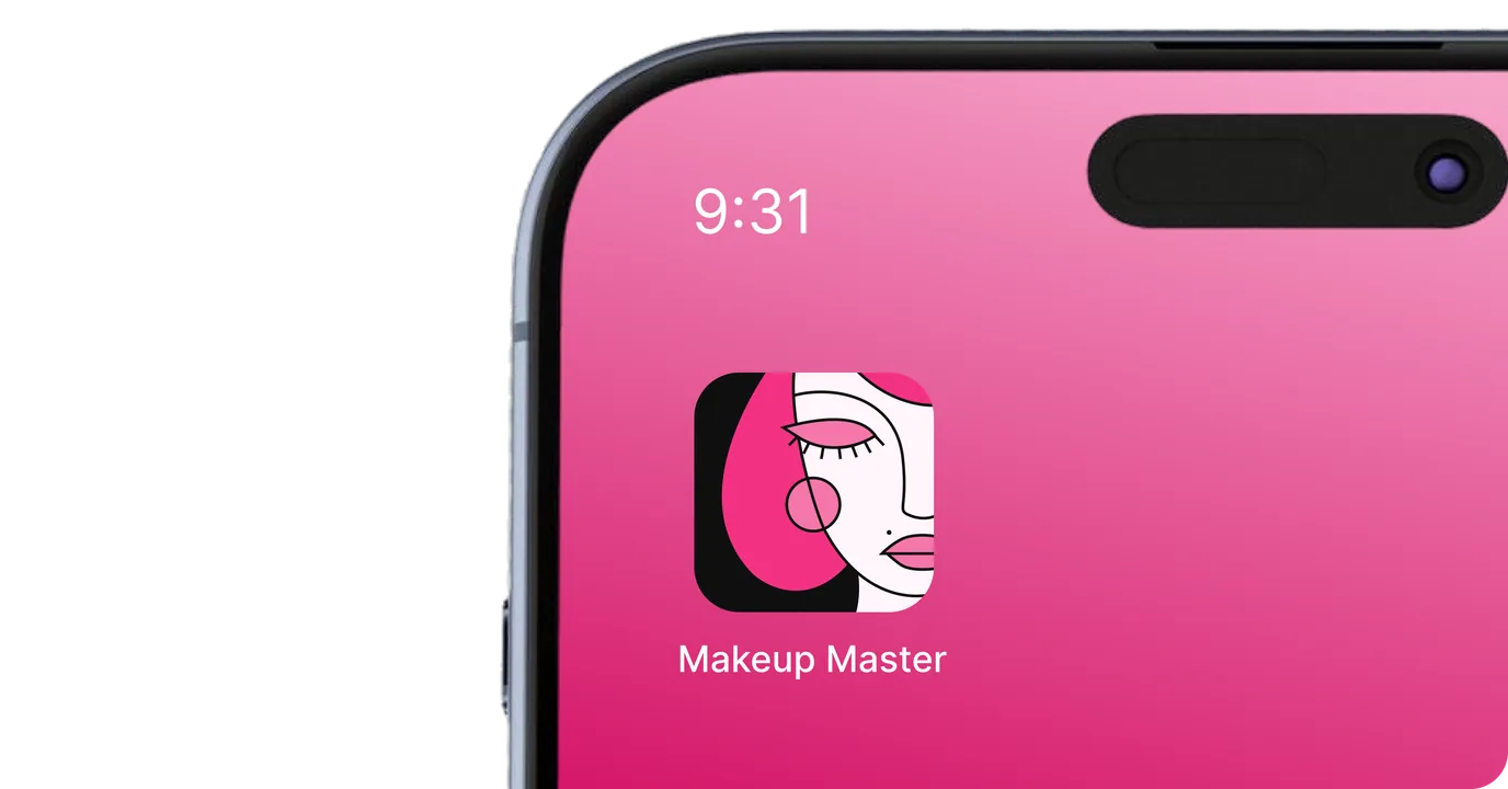 Makeup Master app on a phone
